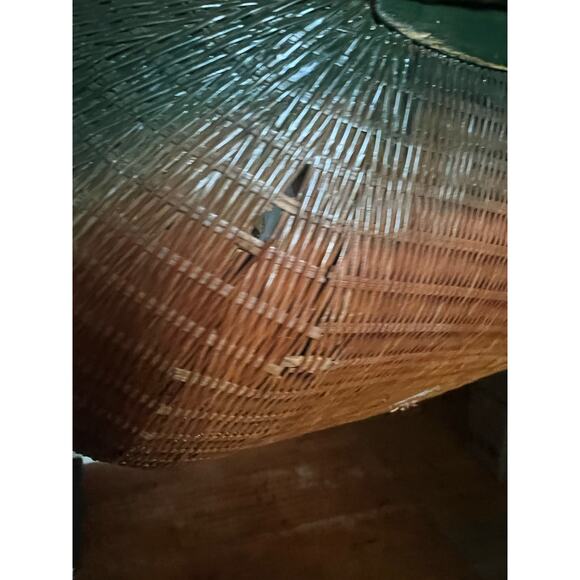 Vintage‎ Rattan Green Goose Basket - Picture 6 of 6